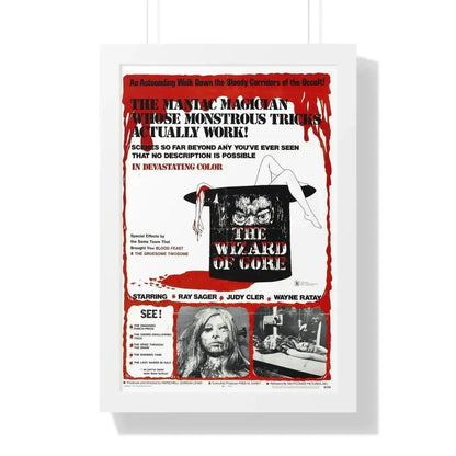 THE WIZARD OF GORE 1970 - Framed Movie Poster 16″ x 24″ White - The Sticker Space