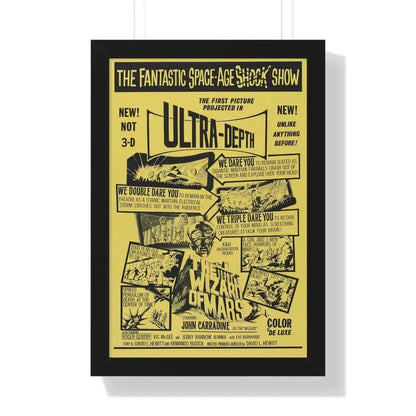 THE WIZARD OF MARS 1965 - Framed Movie Poster 16″ x 24″ Black - The Sticker Space