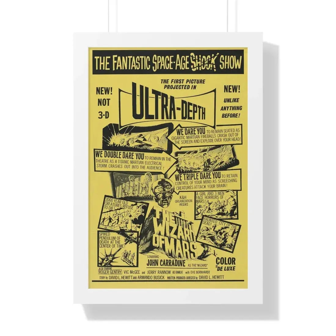 THE WIZARD OF MARS 1965 - Framed Movie Poster 16″ x 24″ White - The Sticker Space