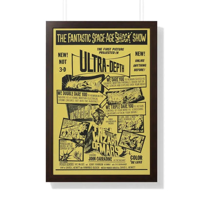 THE WIZARD OF MARS 1965 - Framed Movie Poster 20" x 30" Walnut - The Sticker Space
