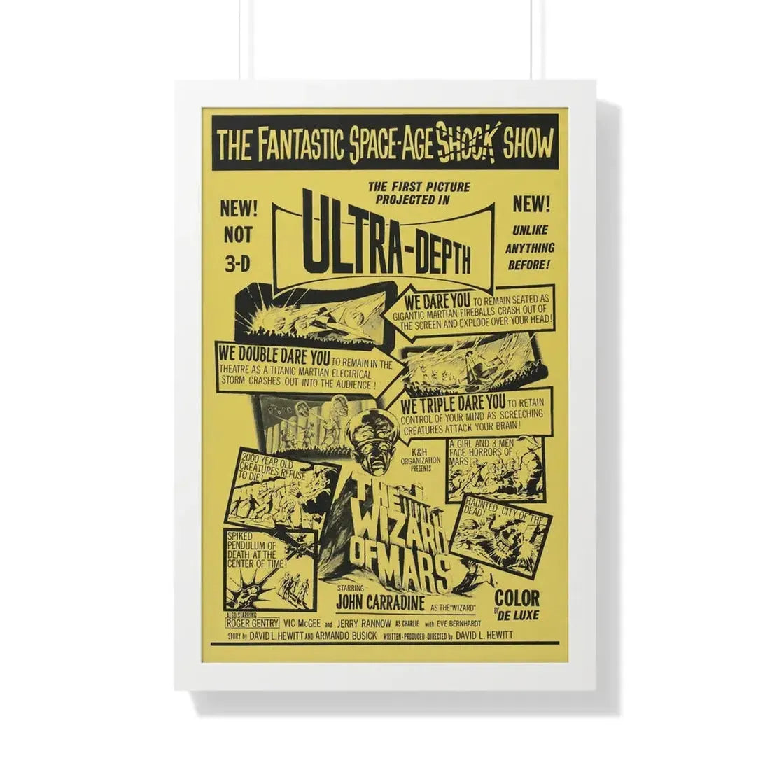 THE WIZARD OF MARS 1965 - Framed Movie Poster 20" x 30" White - The Sticker Space