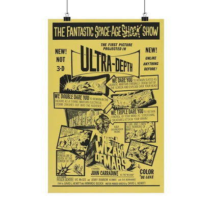 THE WIZARD OF MARS 1965 - Paper Movie Poster 12″ x 18″ Matte - The Sticker Space