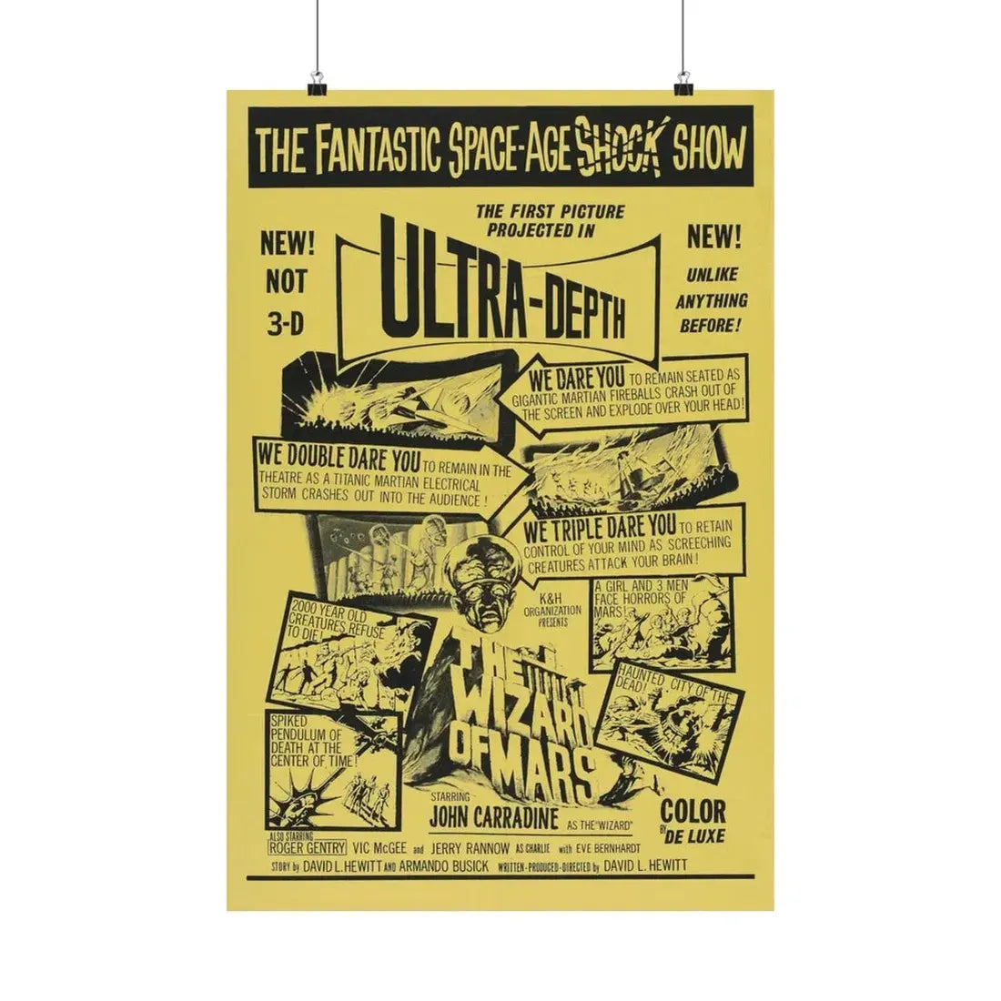 THE WIZARD OF MARS 1965 - Paper Movie Poster 20″ x 30″ Matte - The Sticker Space