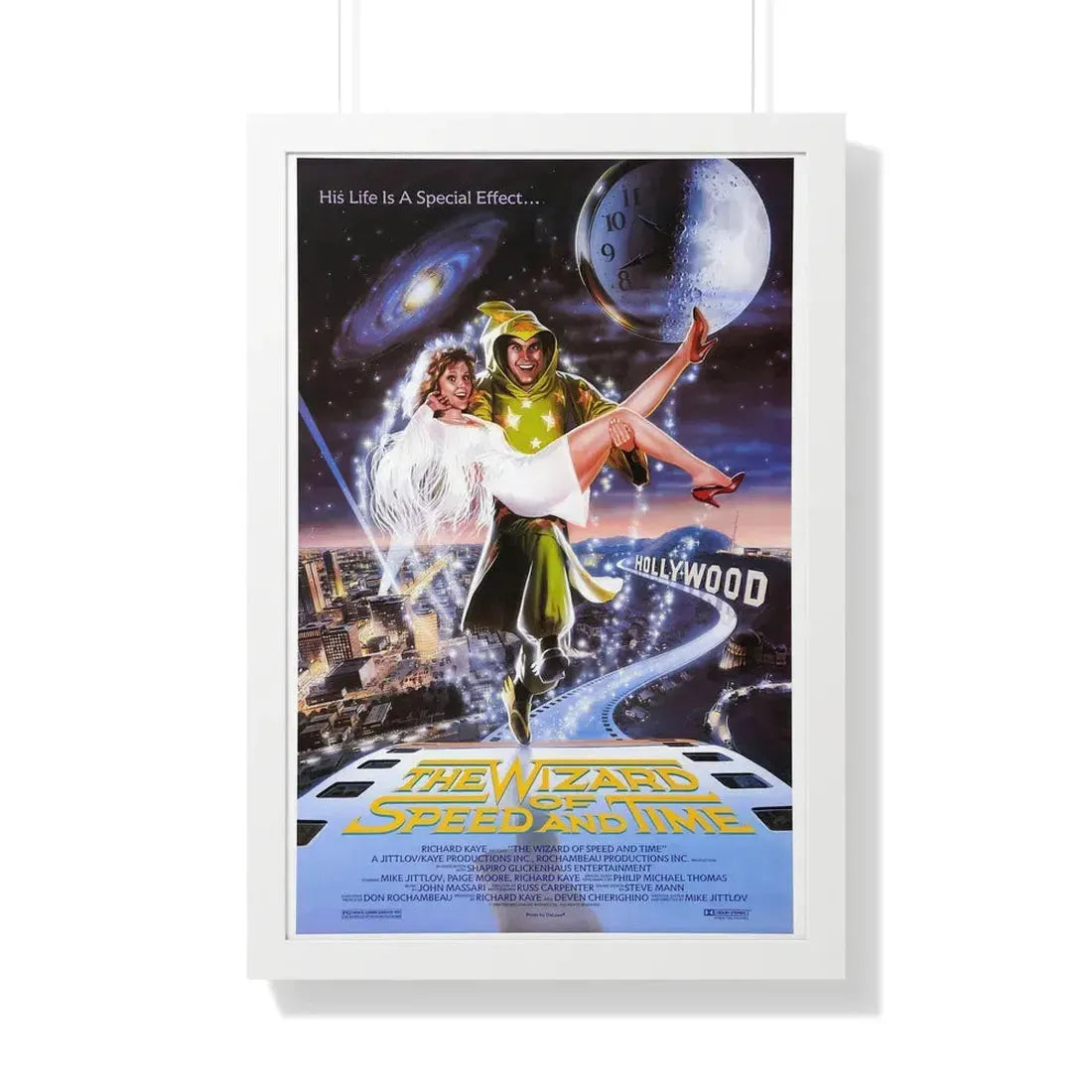 THE WIZARD OF SPEED AND TIME 1988 - Framed Movie Poster 20" x 30" White - The Sticker Space