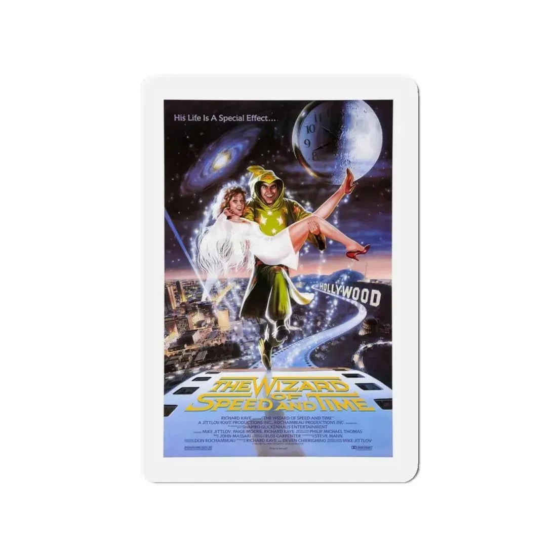 THE WIZARD OF SPEED AND TIME 1988 Movie Poster - Refrigerator Magnet 3 Inch Die-Cut - The Sticker Space
