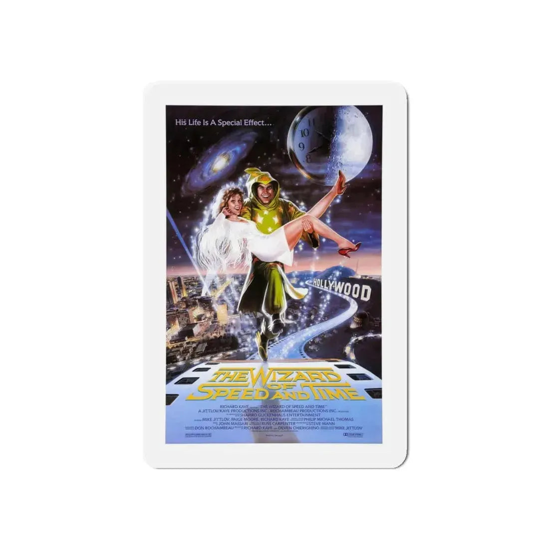 THE WIZARD OF SPEED AND TIME 1988 Movie Poster - Refrigerator Magnet 5 Inch Die-Cut - The Sticker Space