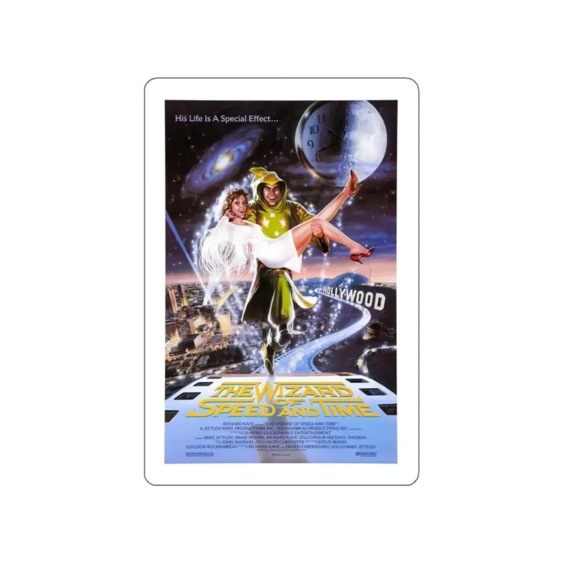 THE WIZARD OF SPEED AND TIME 1988 Movie Poster STICKER Vinyl Die-Cut Decal 2 Inch - The Sticker Space