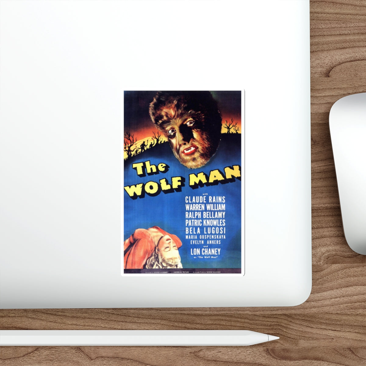 THE WOLF MAN 1941 Movie Poster STICKER Vinyl Die-Cut Decal-The Sticker Space