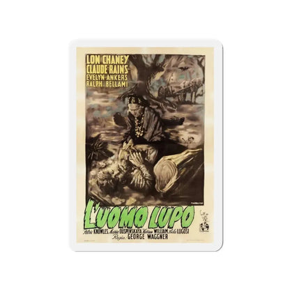 THE WOLF MAN (ITALIAN) 1941 Movie Poster - Refrigerator Magnet 3 Inch Die-Cut - The Sticker Space