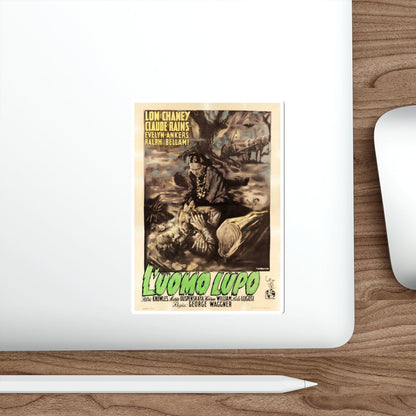 THE WOLF MAN (ITALIAN) 1941 Movie Poster STICKER Vinyl Die-Cut Decal-The Sticker Space