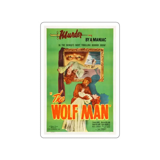 THE WOLF MAN (REISSUE) 1941 Movie Poster STICKER Vinyl Die-Cut Decal 2 Inch - The Sticker Space