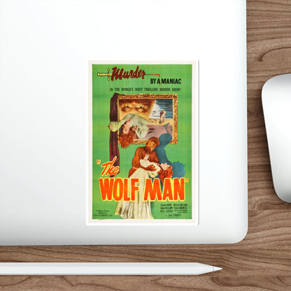 THE WOLF MAN (REISSUE) 1941 Movie Poster STICKER Vinyl Die-Cut Decal-The Sticker Space