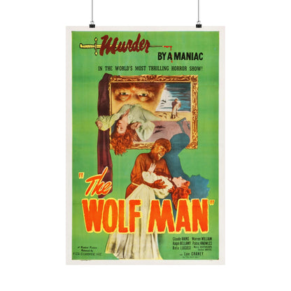 THE WOLF MAN (REISSUE) 1941 - Paper Movie Poster-20″ x 30″-The Sticker Space