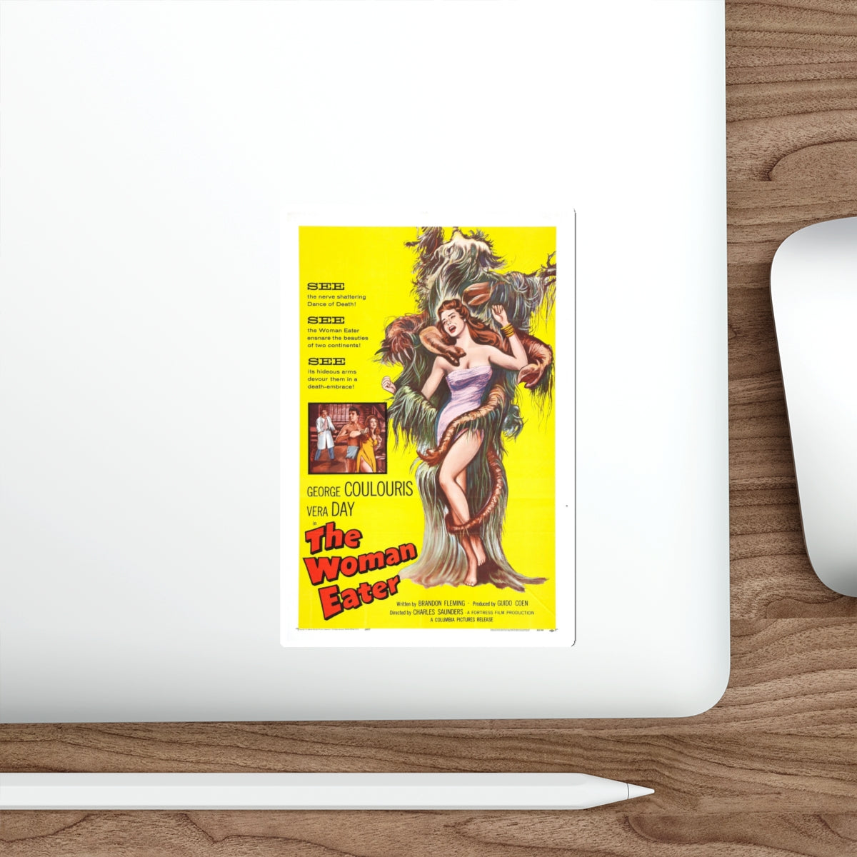 THE WOMAN EATER 1958 Movie Poster STICKER Vinyl Die-Cut Decal-The Sticker Space