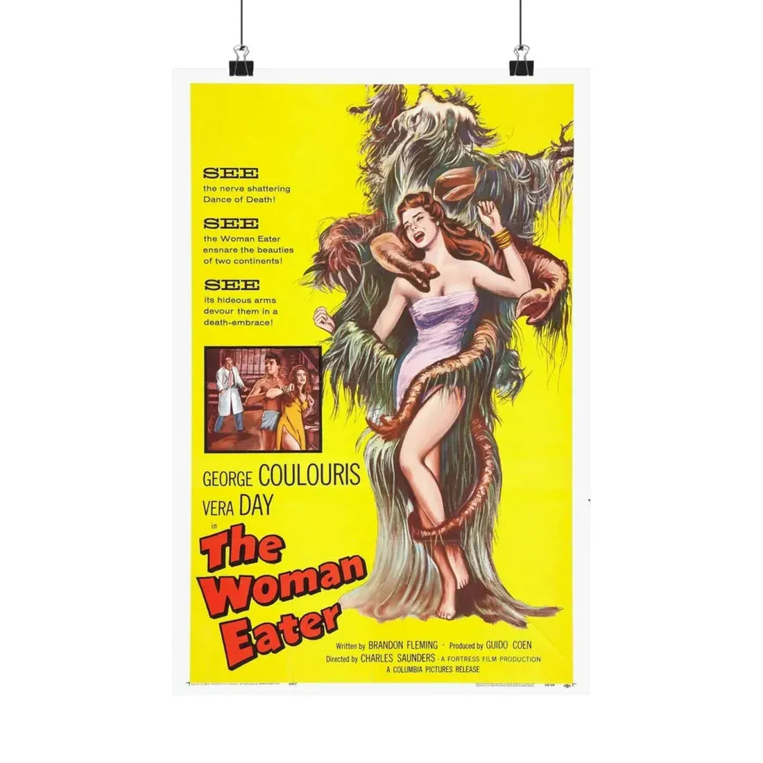THE WOMAN EATER 1958 - Paper Movie Poster 12″ x 18″ Matte - The Sticker Space