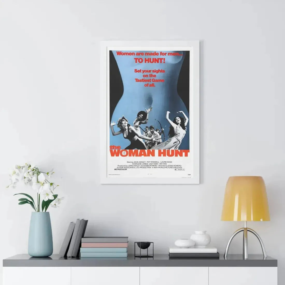 THE WOMAN HUNT 1972 - Framed Movie Poster - The Sticker Space