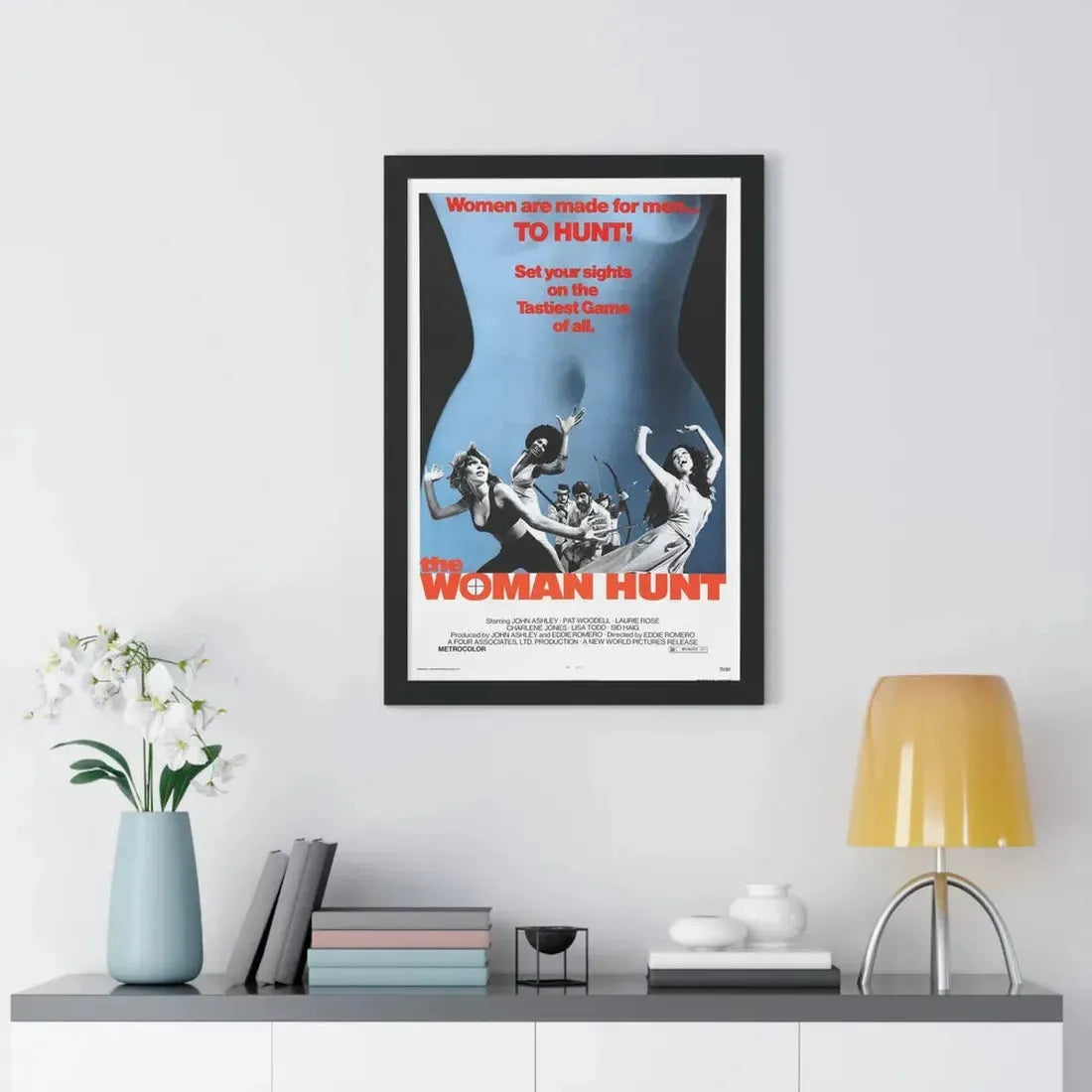 THE WOMAN HUNT 1972 - Framed Movie Poster - The Sticker Space