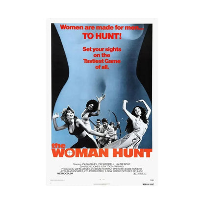 THE WOMAN HUNT 1972 - Paper Movie Poster - The Sticker Space