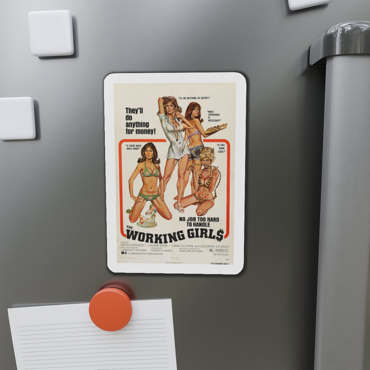 THE WORKING GIRLS 1974 Movie Poster - Refrigerator Magnet