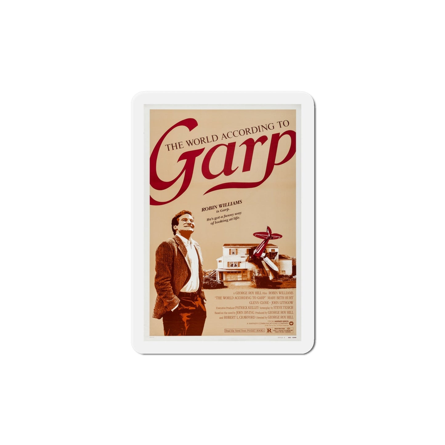 The World According to Garp 1982 Movie Poster Die-Cut Magnet-6 Inch-The Sticker Space