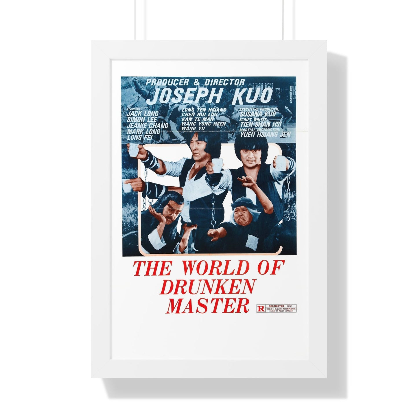 THE WORLD OF DRUNKEN MASTER 1979 - Framed Movie Poster-16″ x 24″-The Sticker Space