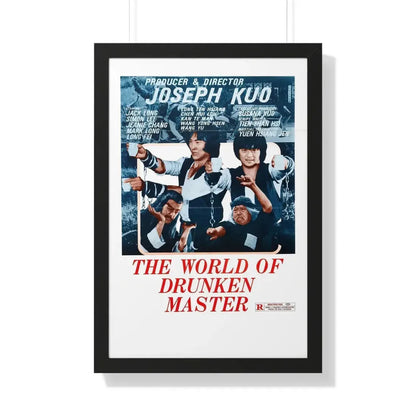 THE WORLD OF DRUNKEN MASTER 1979 - Framed Movie Poster 20" x 30" Black - The Sticker Space