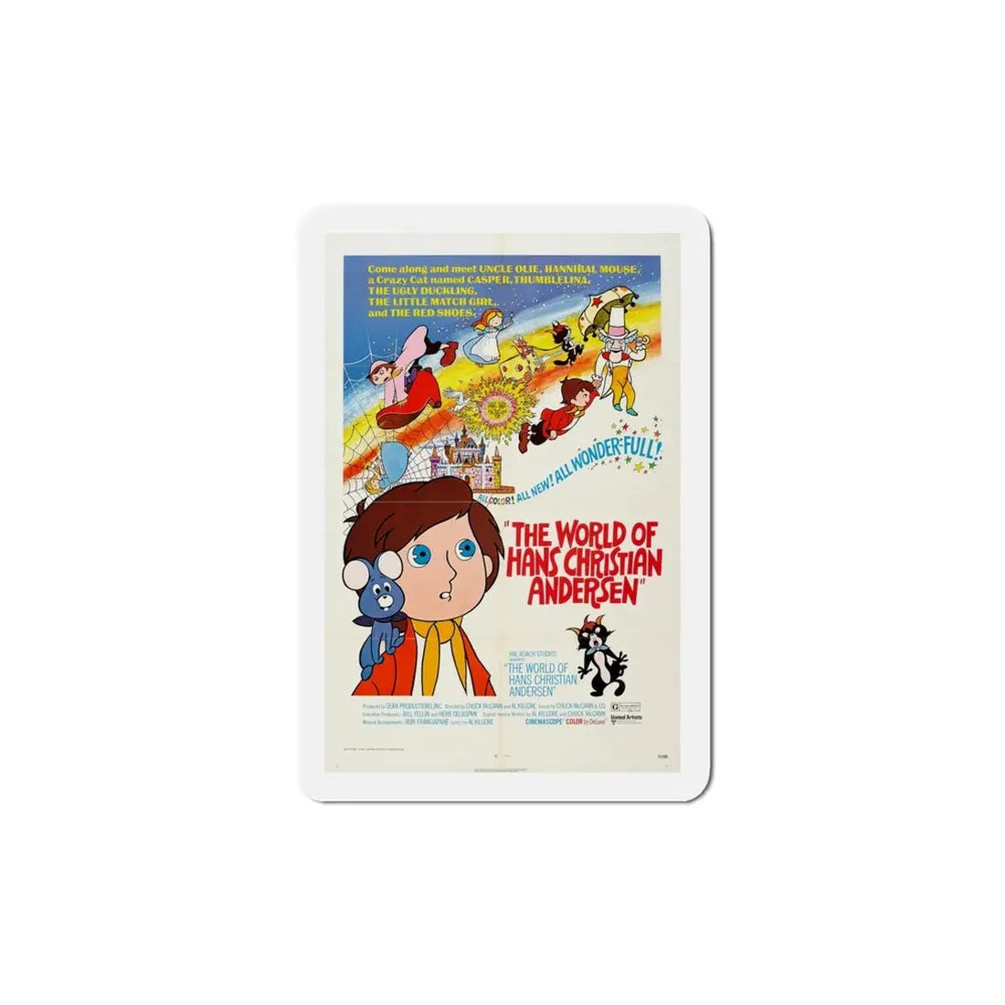 The World of Hans Christian Andersen 1971 Movie Poster Refrigerator Magnet 5 Inch - The Sticker Space