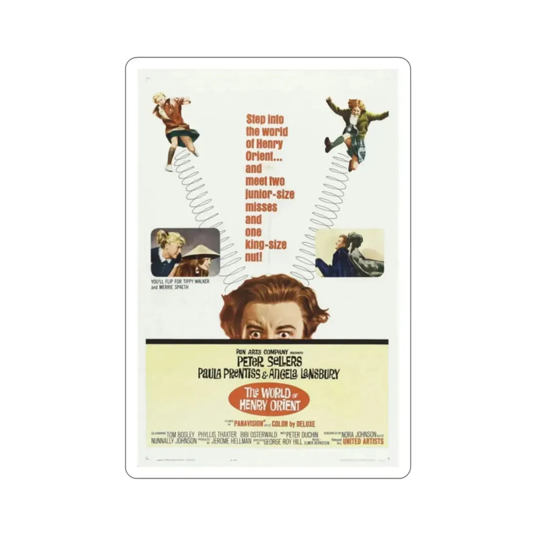 The World of Henry Orient 1964 Movie Poster STICKER Vinyl Die-Cut Decal 2 Inch - The Sticker Space