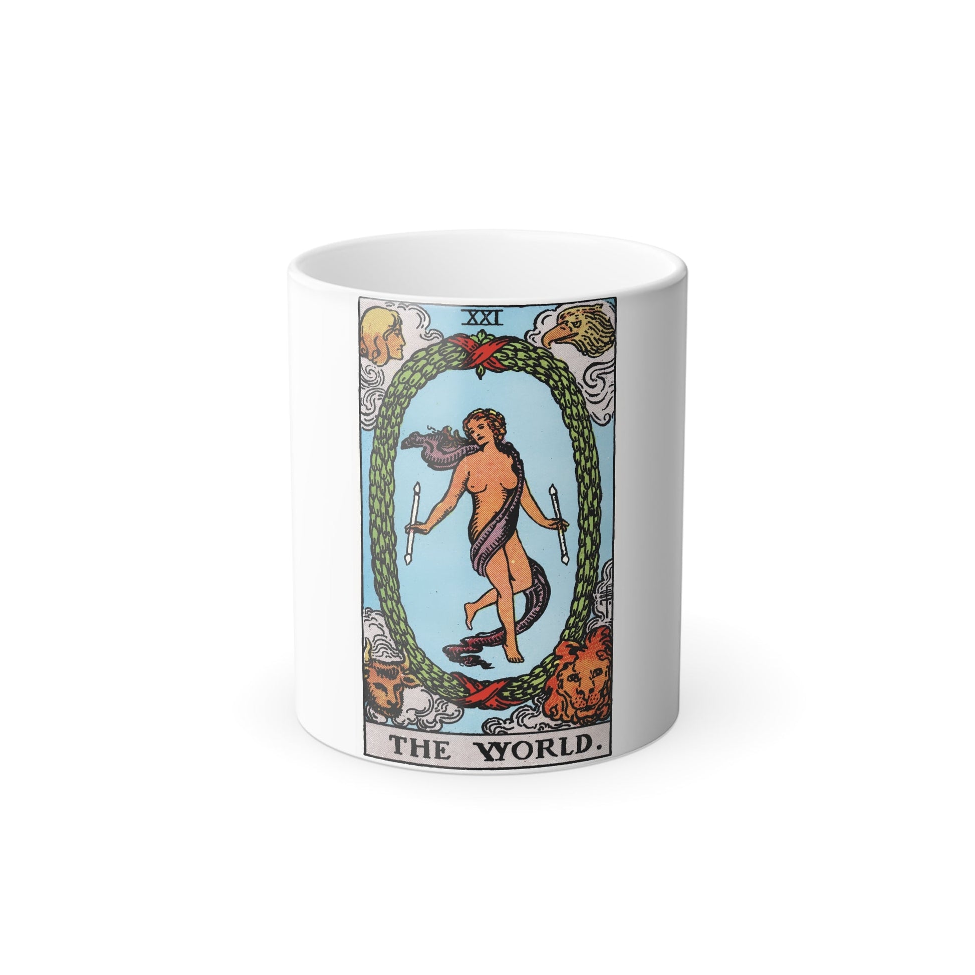 The World (Tarot Card) Color Changing Mug 11oz-11oz-The Sticker Space