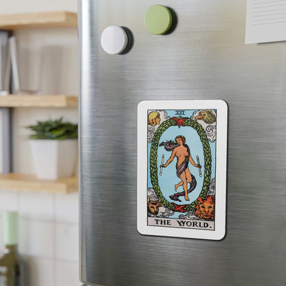 The World (Tarot Card) Die-Cut Magnet-The Sticker Space