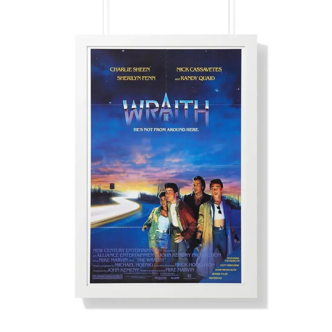 THE WRAITH 1986 - Framed Movie Poster 20" x 30" White - The Sticker Space
