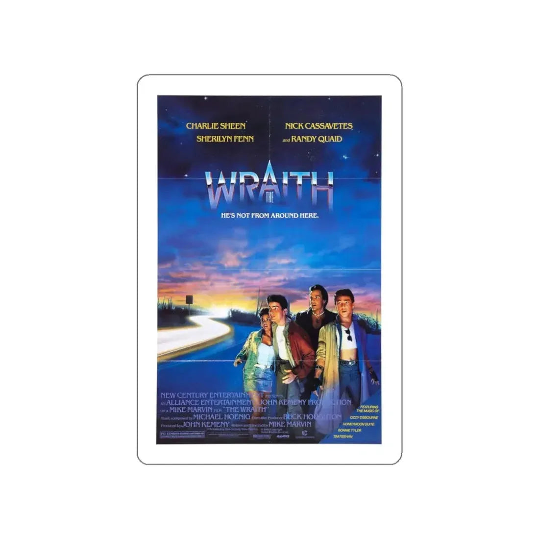 THE WRAITH 1986 Movie Poster STICKER Vinyl Die-Cut Decal 3 Inch - The Sticker Space