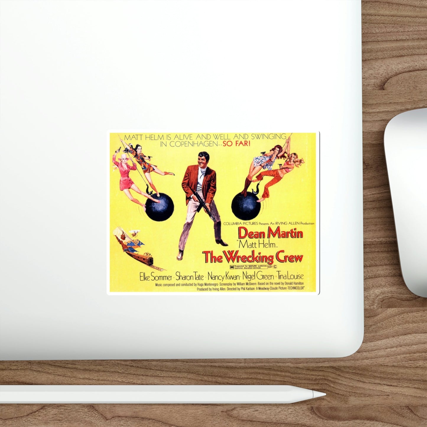 The Wrecking Crew 1969 Movie Poster STICKER Vinyl Die-Cut Decal-The Sticker Space