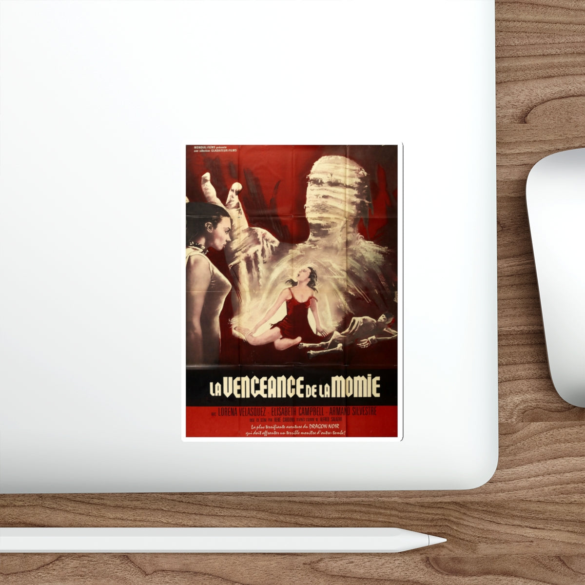 THE WRESTLING WOMEN VS THE AZTEC MUMMY 1964 Movie Poster STICKER Vinyl Die-Cut Decal-The Sticker Space