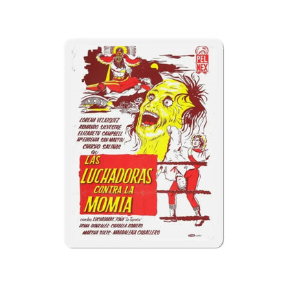 THE WRESTLING WOMEN VS THE AZTEC MUMMY (2) 1964 Movie Poster - Refrigerator Magnet 2 Inch Die-Cut - The Sticker Space