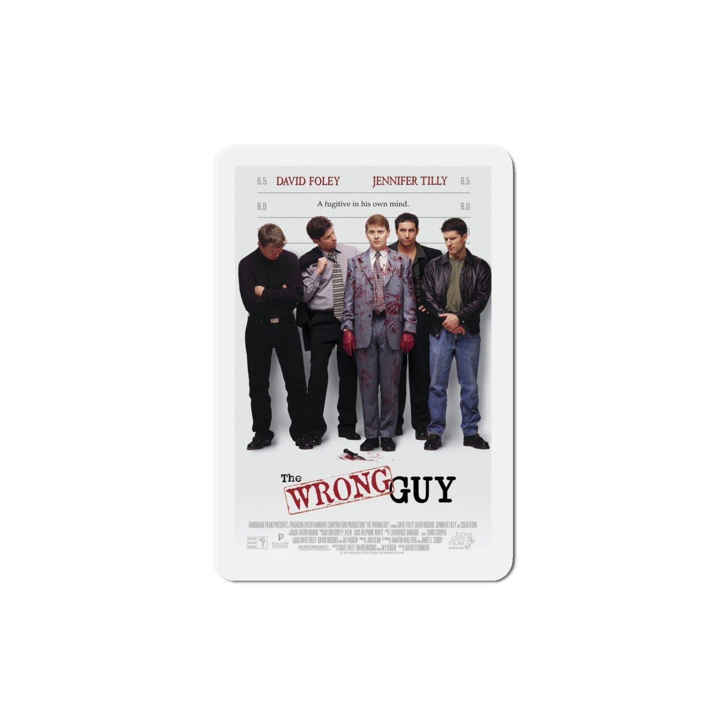 The Wrong Guy 1997 Movie Poster Die-Cut Magnet-6 × 6"-The Sticker Space