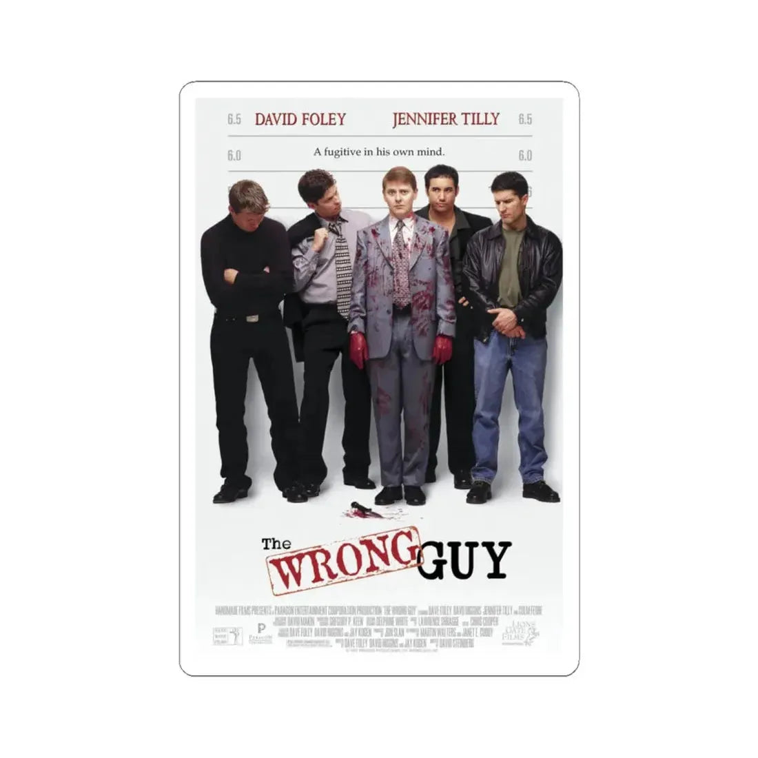 The Wrong Guy 1997 Movie Poster - STICKER Vinyl Kiss-Cut Decal 6 Inch White - The Sticker Space