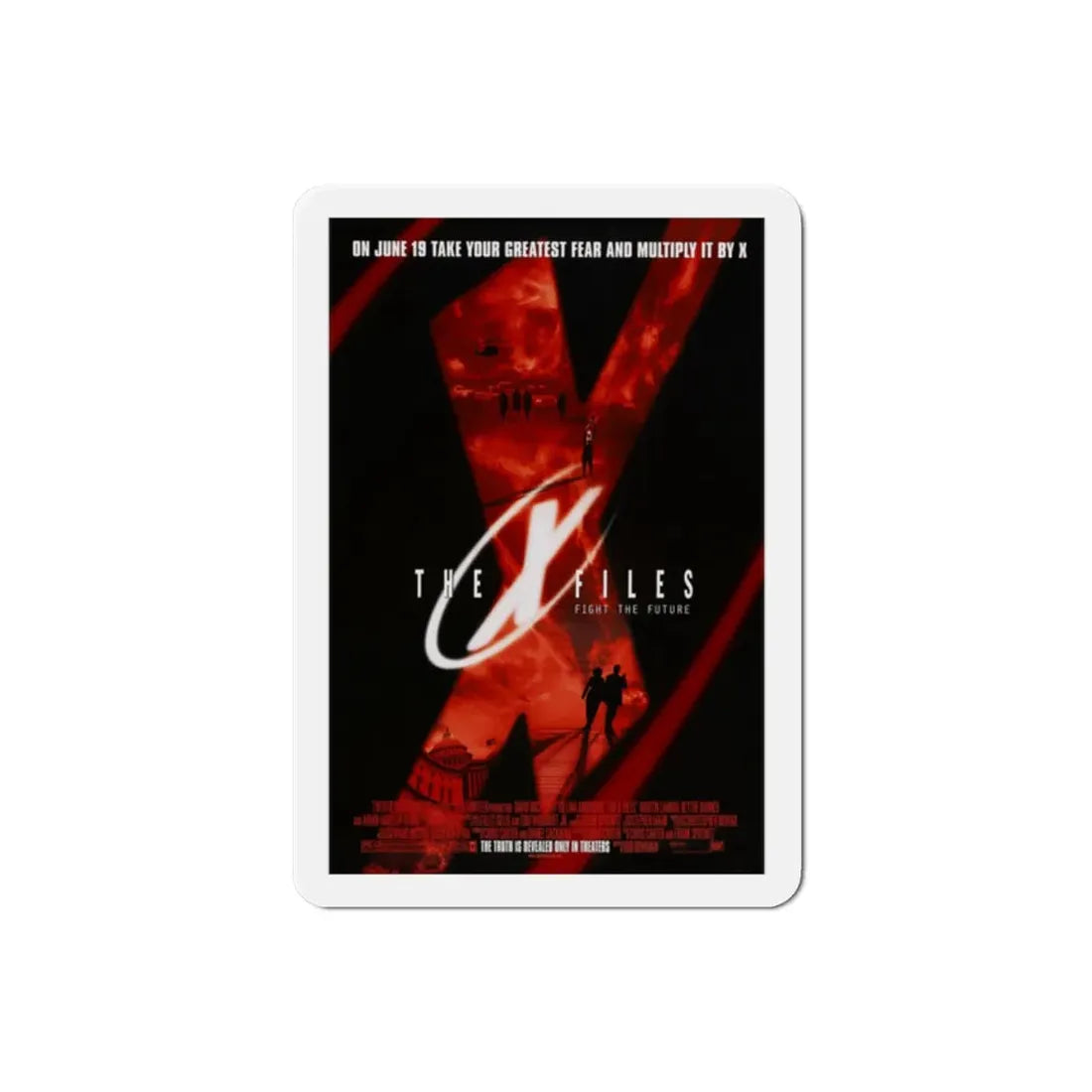 The X Files 1998 Movie Poster Refrigerator Magnet 2 Inch - The Sticker Space
