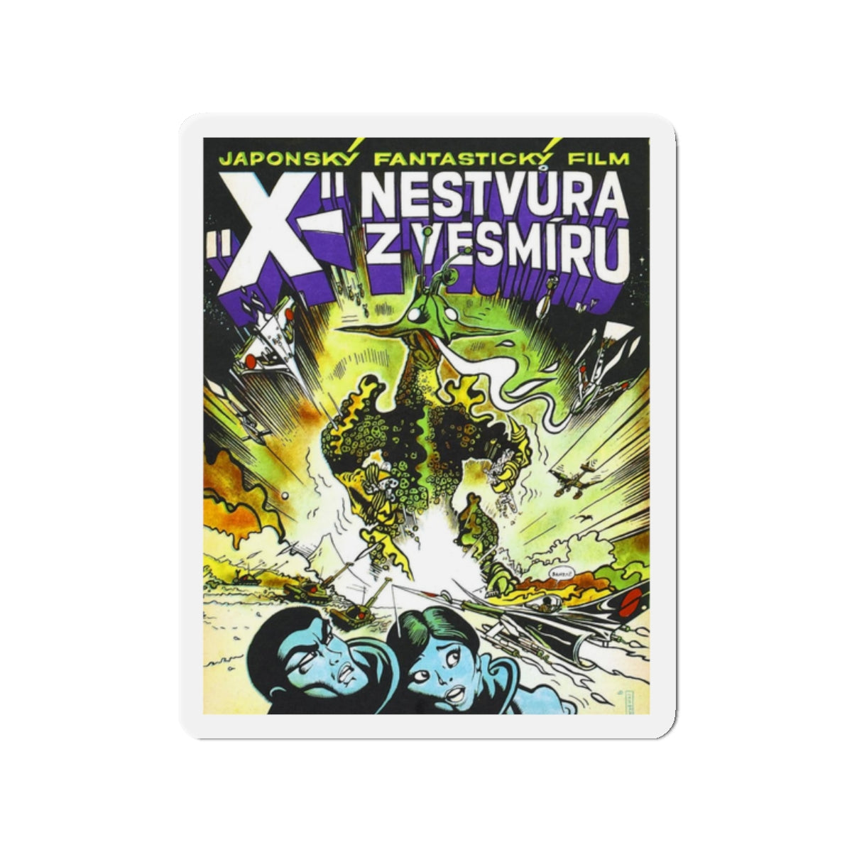 THE X FROM OUTER SPACE 1967 Movie Poster - Refrigerator Magnet-2 Inch-Die-Cut-The Sticker Space