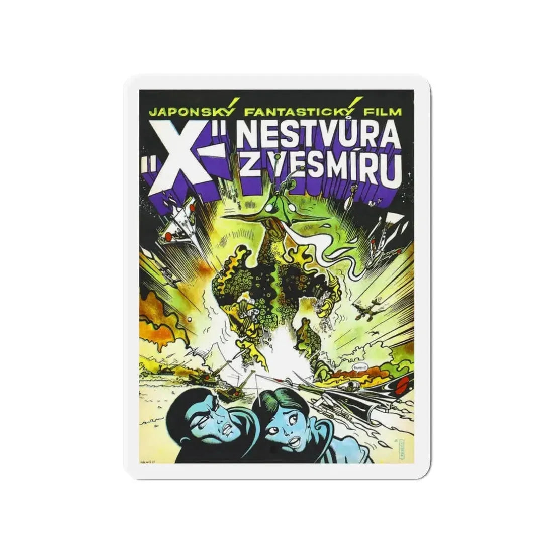 THE X FROM OUTER SPACE 1967 Movie Poster - Refrigerator Magnet 3 Inch Die-Cut - The Sticker Space