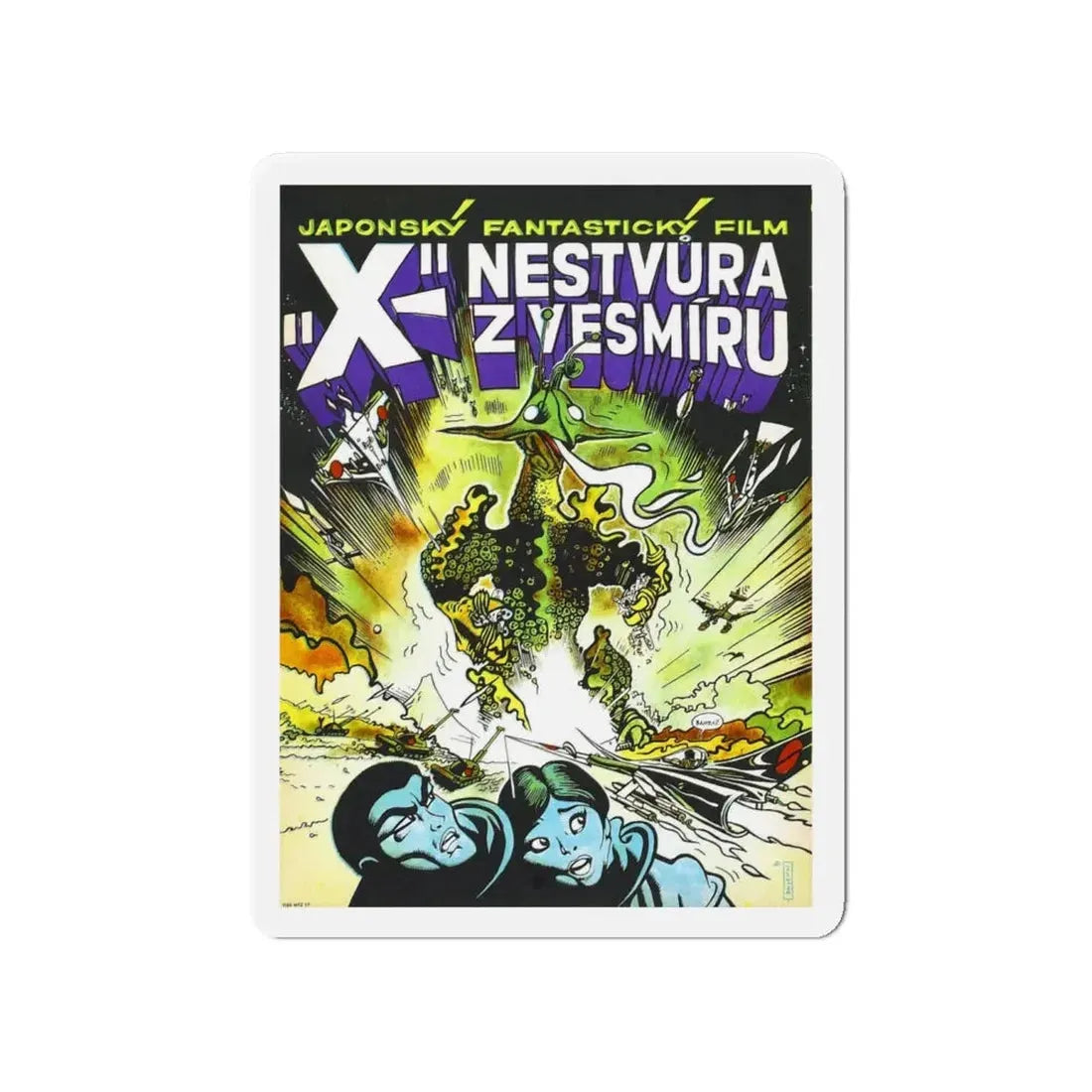 THE X FROM OUTER SPACE 1967 Movie Poster - Refrigerator Magnet 4 Inch Die-Cut - The Sticker Space
