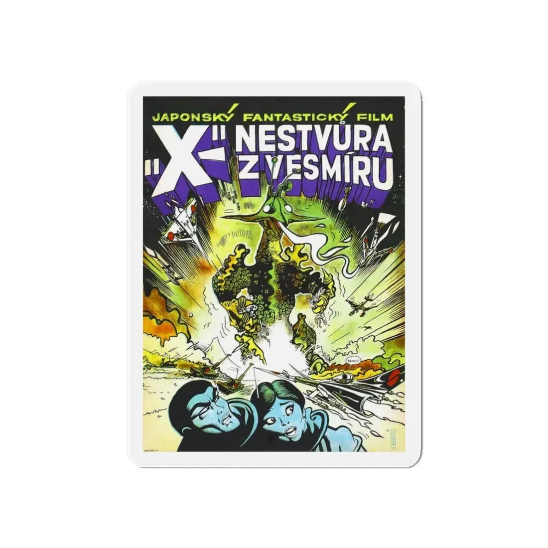THE X FROM OUTER SPACE 1967 Movie Poster - Refrigerator Magnet 5 Inch Die-Cut - The Sticker Space