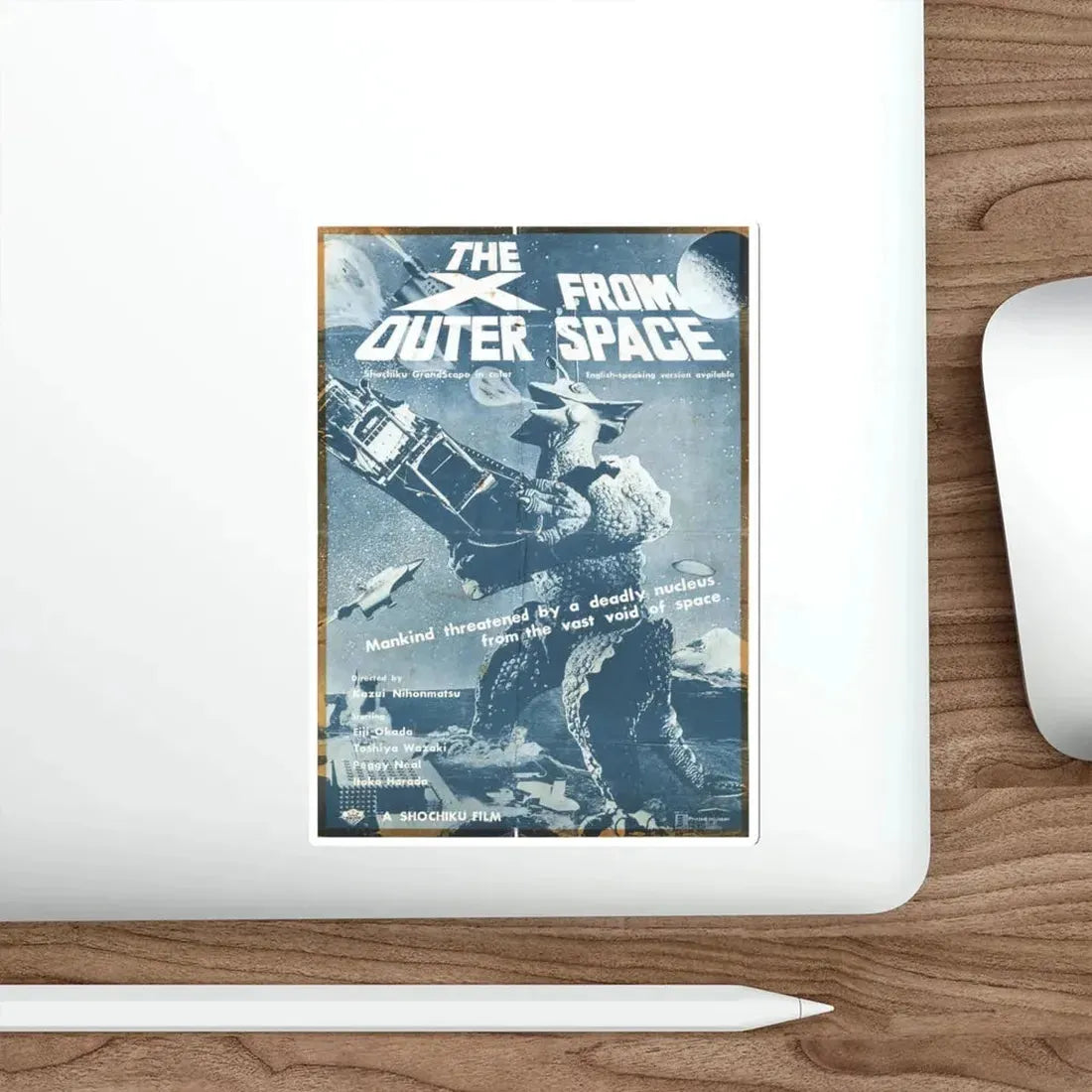 THE X FROM OUTER SPACE (2) 1967 Movie Poster STICKER Vinyl Die-Cut Decal - The Sticker Space