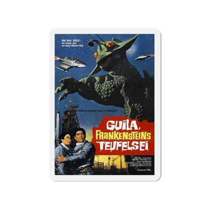 THE X FROM OUTER SPACE (GERMAN) 1967 Movie Poster - Refrigerator Magnet 3 Inch - The Sticker Space