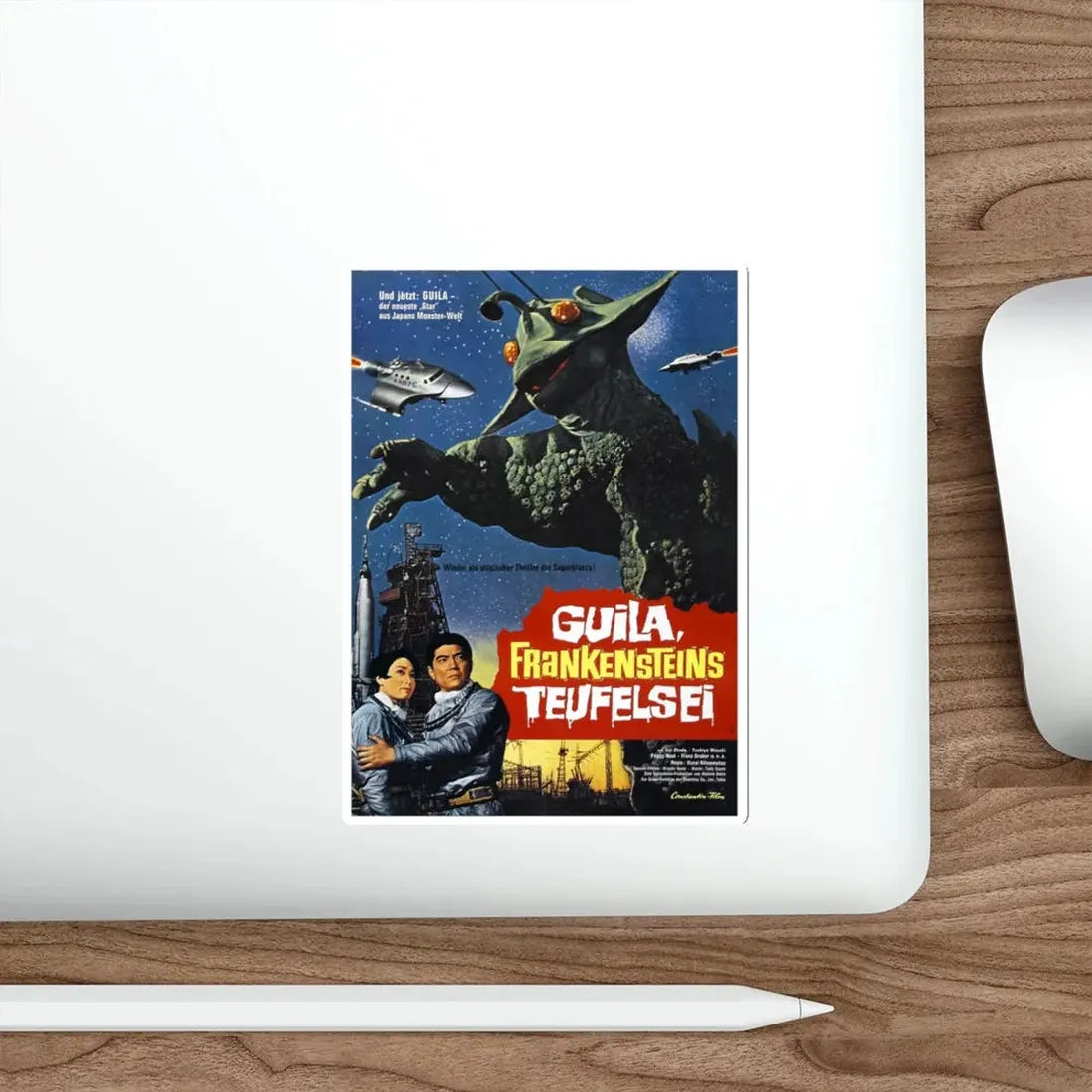 THE X FROM OUTER SPACE (GERMAN) 1967 Movie Poster STICKER Vinyl Die-Cut Decal - The Sticker Space