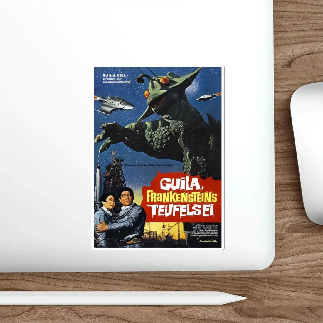 THE X FROM OUTER SPACE (GERMAN) 1967 Movie Poster STICKER Vinyl Die-Cut Decal - The Sticker Space