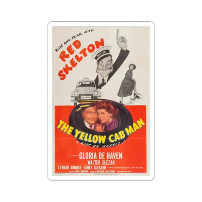 The Yellow Cab Man 1950 Movie Poster - STICKER Vinyl Kiss-Cut Decal 3 Inch White - The Sticker Space