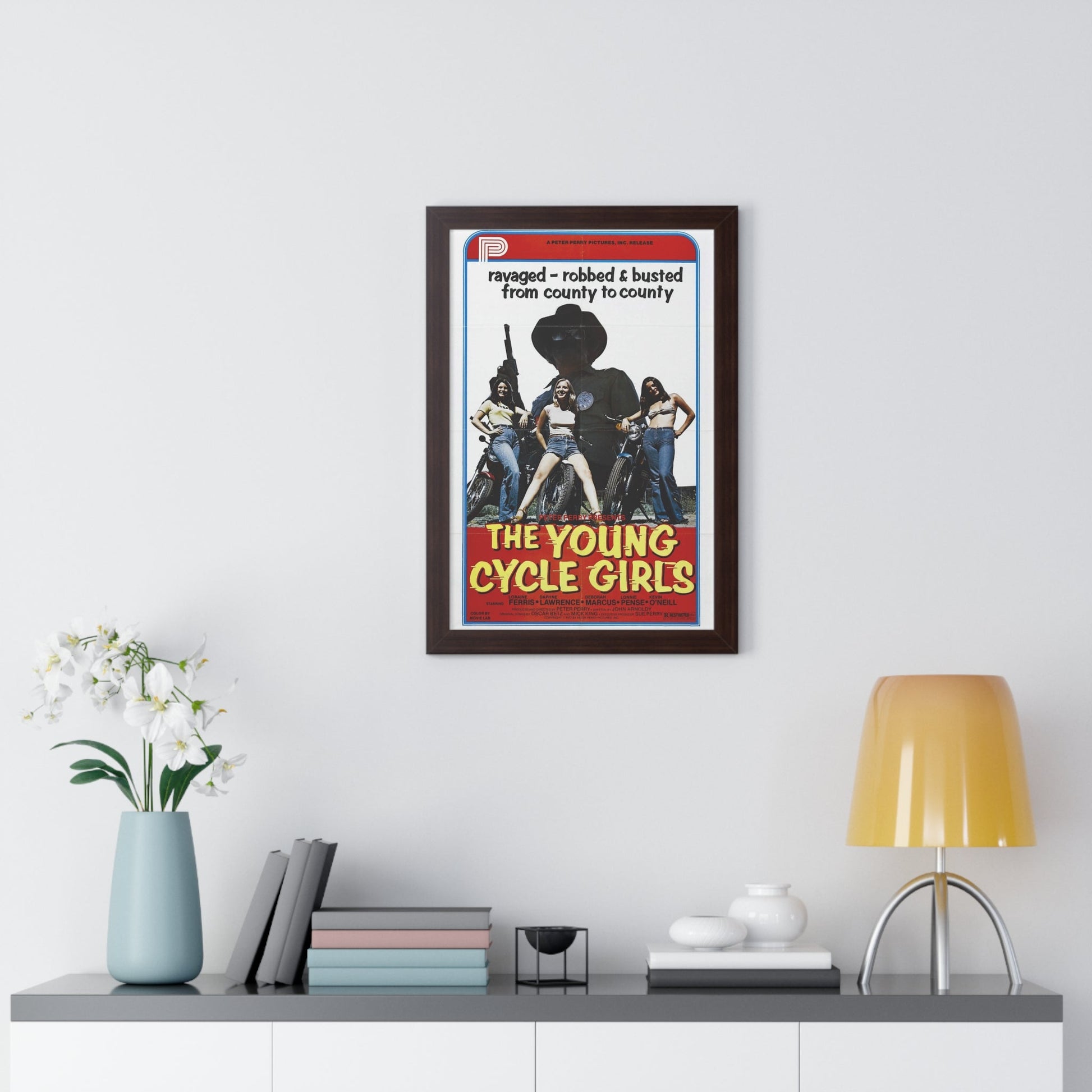 THE YOUNG CYCLE GIRLS 1978 - Framed Movie Poster-The Sticker Space