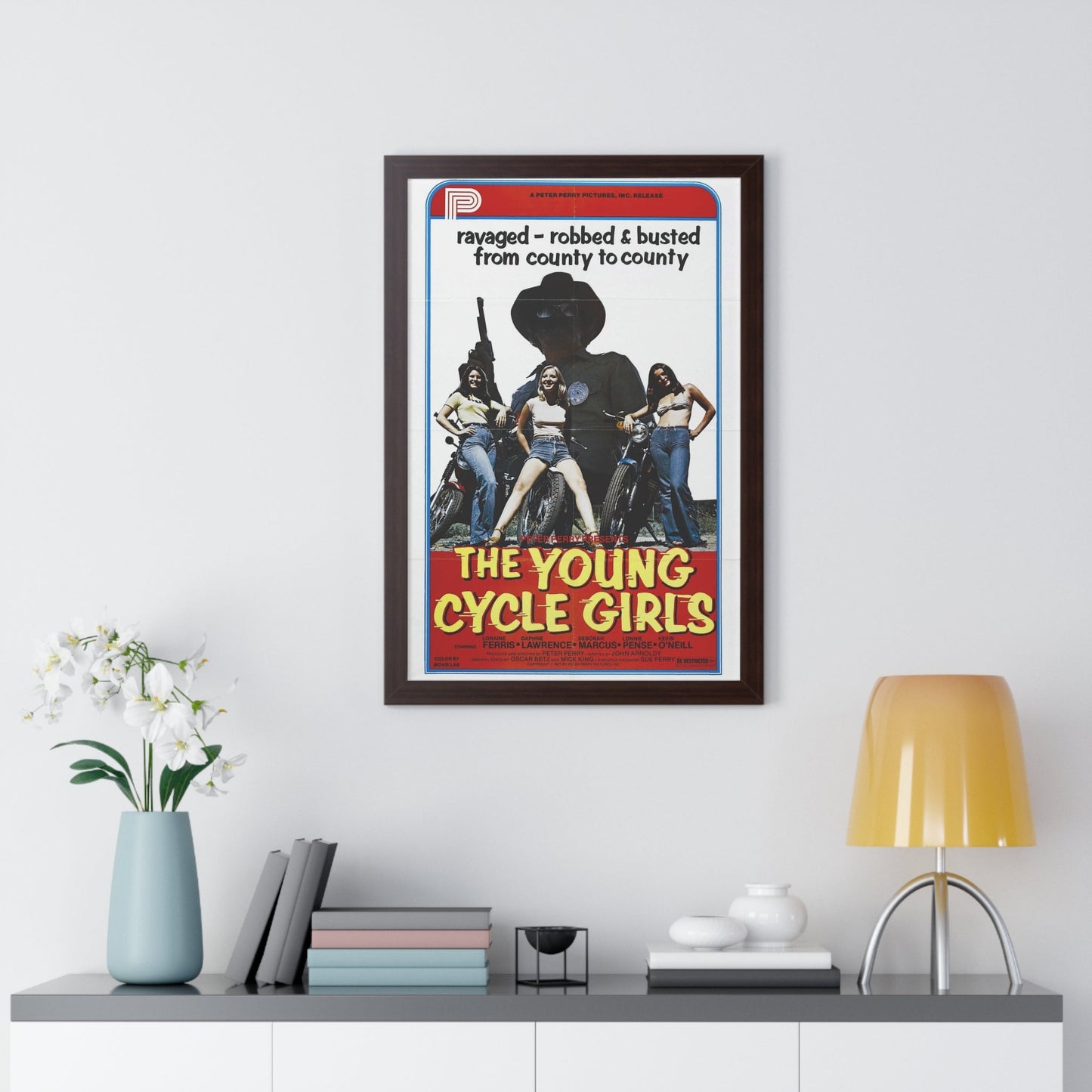 THE YOUNG CYCLE GIRLS 1978 - Framed Movie Poster-The Sticker Space