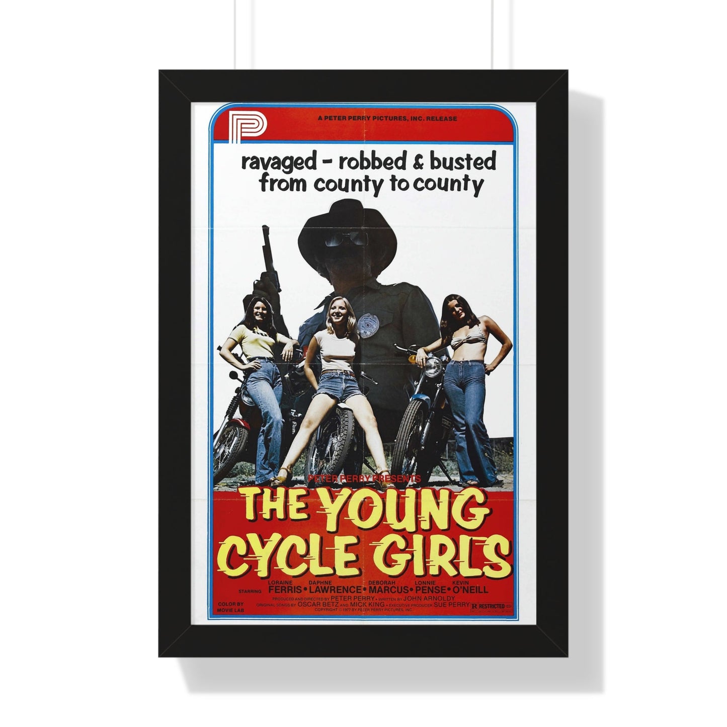 THE YOUNG CYCLE GIRLS 1978 - Framed Movie Poster-16″ x 24″-The Sticker Space